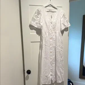 Madewell | Dresses | Madewell White Linen Cassie Dress Nwt Xs | Poshmark